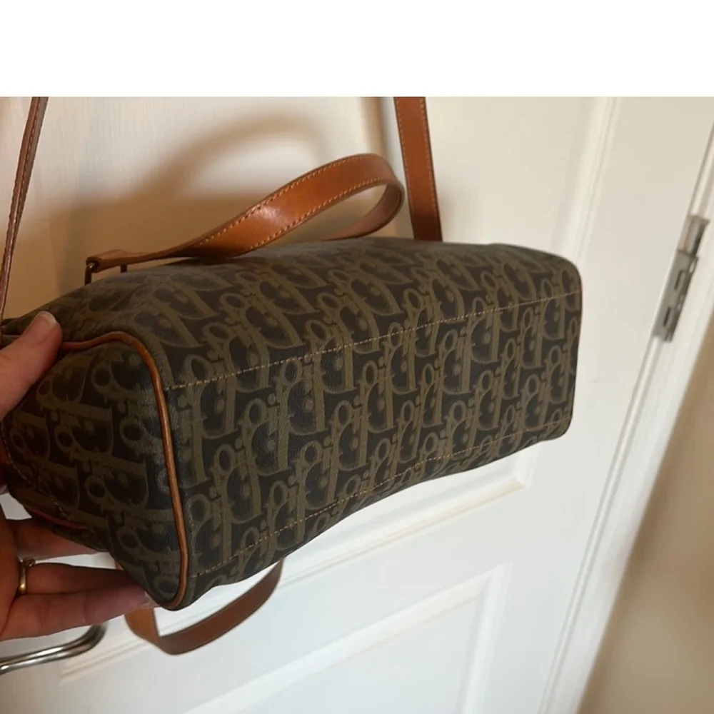 DIOR 2 way crossbody 11x8 trotter monogram black CLEAN/PRISTINE coated canvas - Picture 5 of 8